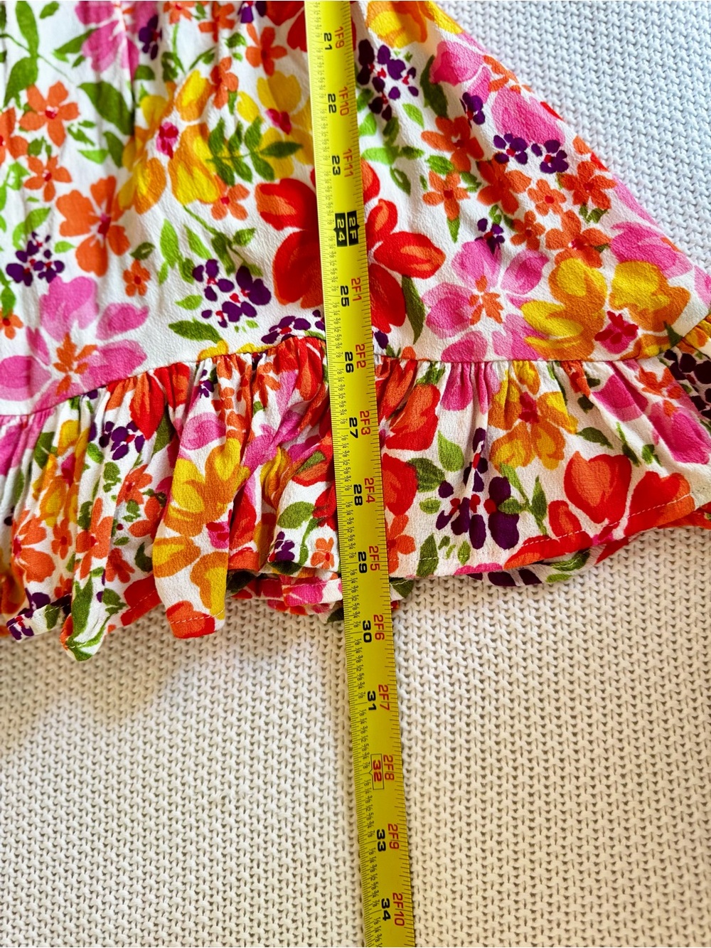 SKY TO MOON Flirty Ruffle Bright Floral Tie-Shoulder Bustier Mini Dress - Picture 13 of 13